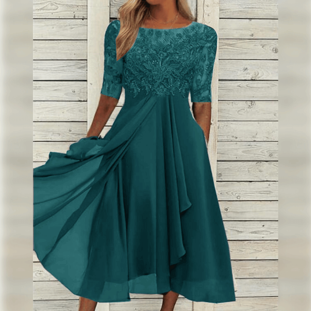 Vestido midi de encaje Jara | Elegancia y comodidad