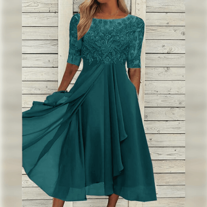 Vestido midi de encaje Jara | Elegancia y comodidad