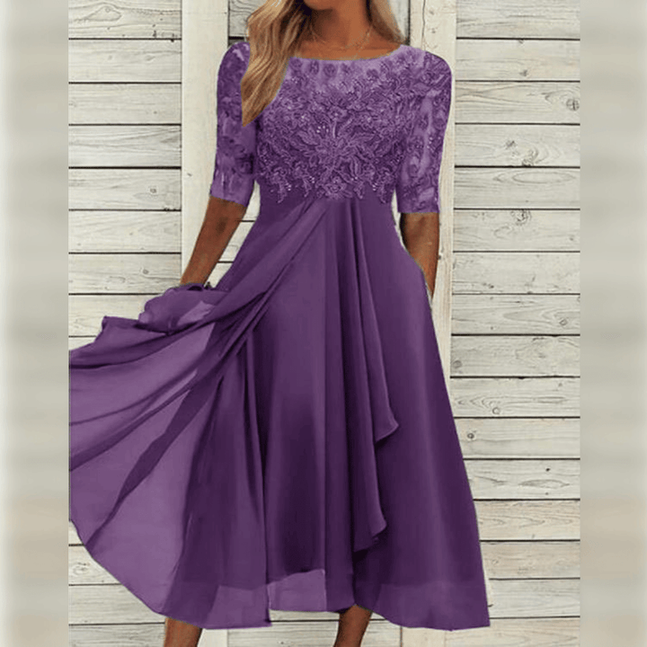 Vestido midi de encaje Jara | Elegancia y comodidad