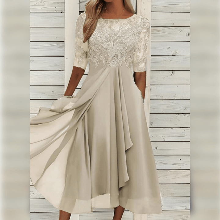 Vestido midi de encaje Jara | Elegancia y comodidad