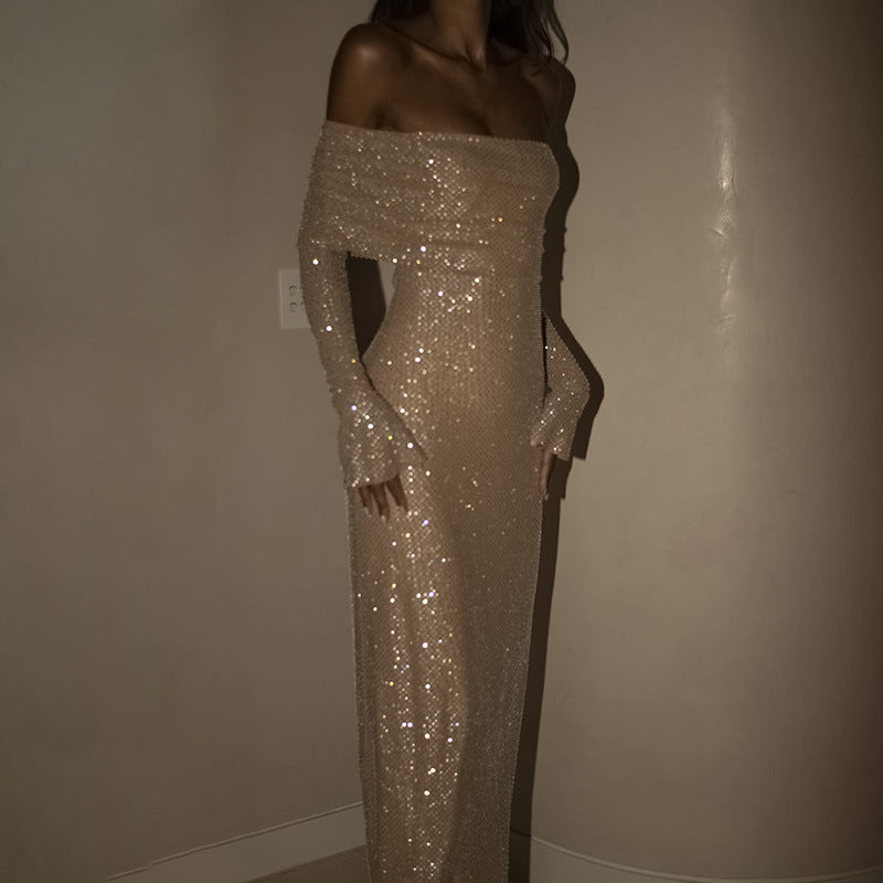 Robe Longue Noelle | Élégante et Scintillante, Idéale pour Occasions Spéciales