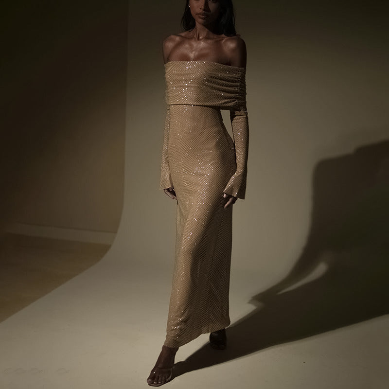 Robe Longue Noelle | Élégante et Scintillante, Idéale pour Occasions Spéciales