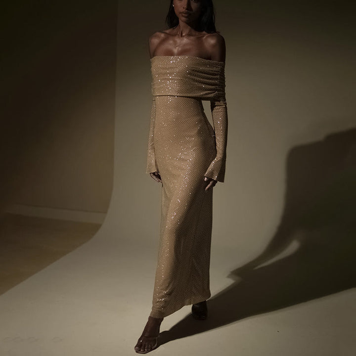 Robe Longue Noelle | Élégante et Scintillante, Idéale pour Occasions Spéciales