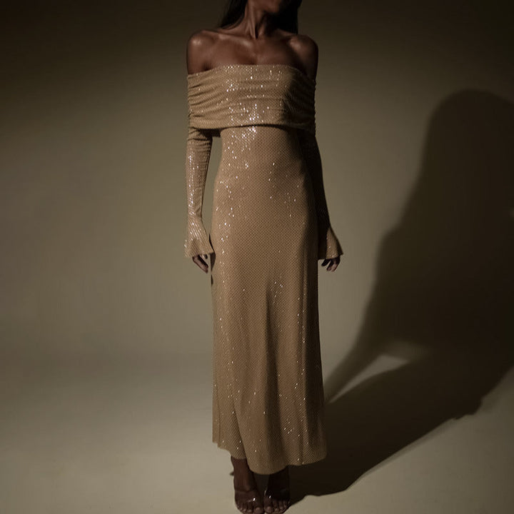 Robe Longue Noelle | Élégante et Scintillante, Idéale pour Occasions Spéciales