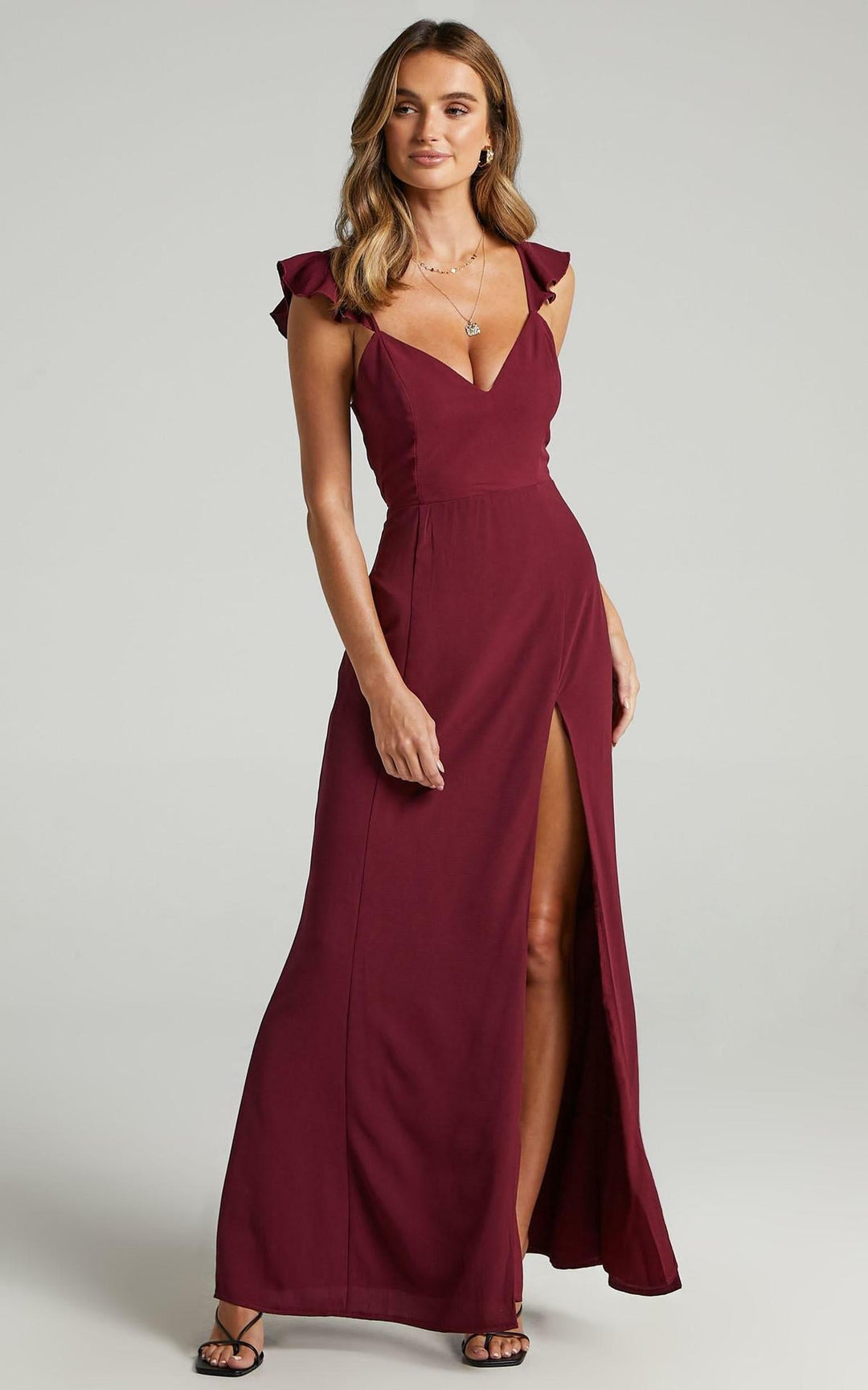 Paulinha Robe russe pour femmes | Bretelles spaghetti froncées et manches sans manches