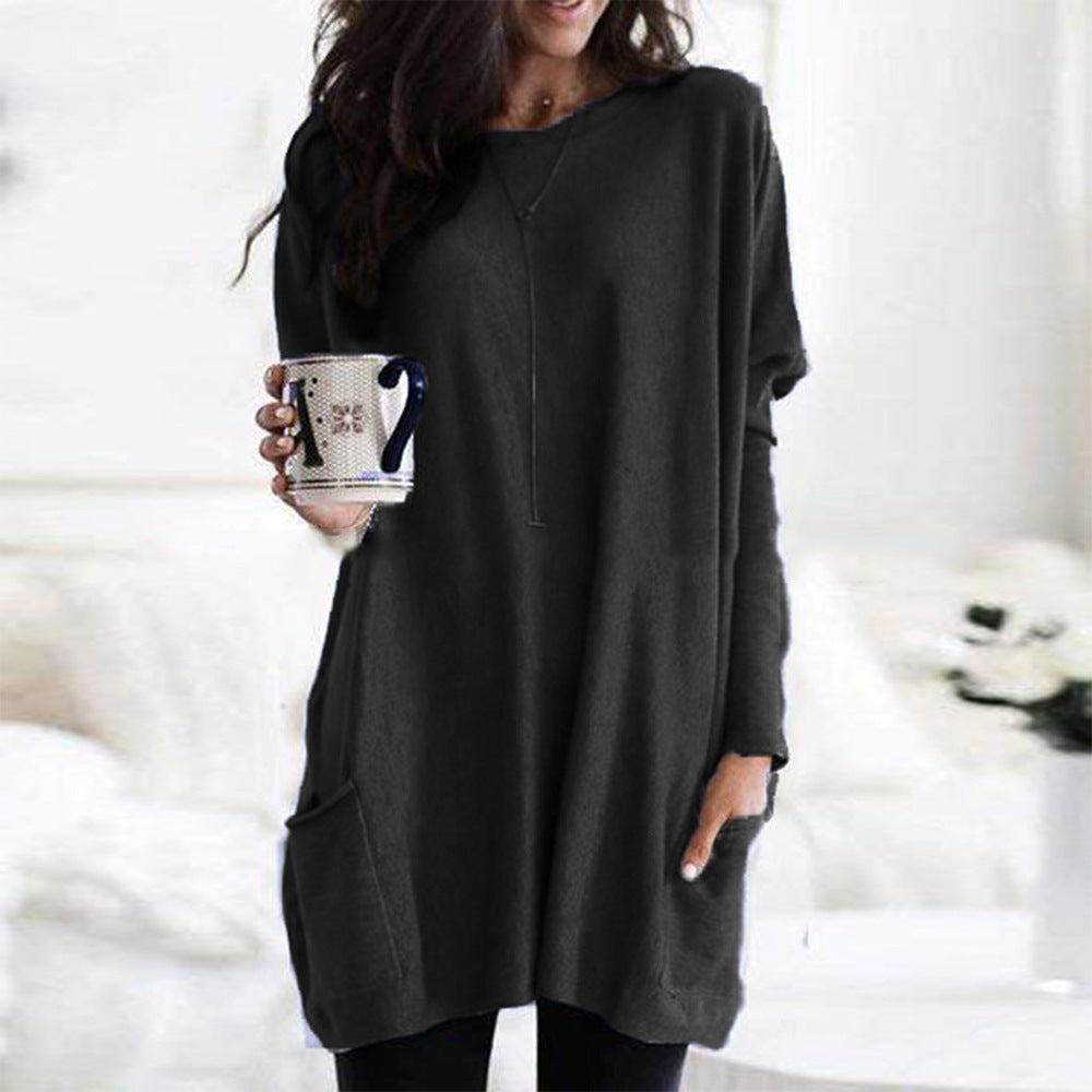 Elara | Pull tunique décontracté avec poches | Confort & style au quotidien