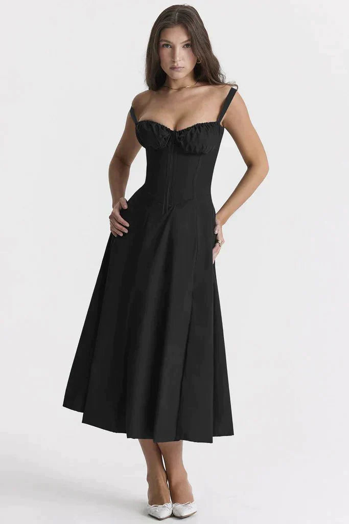 Robe Florale avec Corset | Élégance Décontractée & Charme Estival