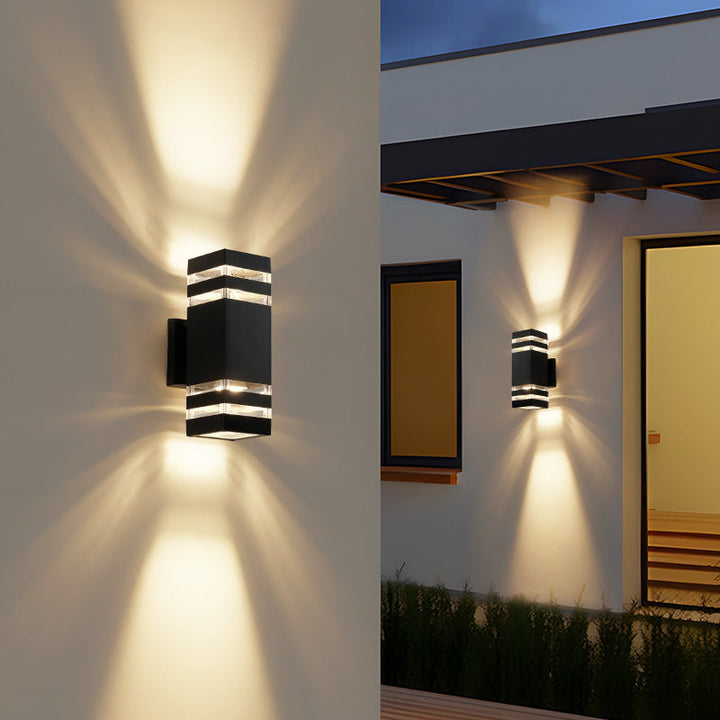 Applique murale extérieure 2-Way | Design moderne | Lumière LED haut et bas