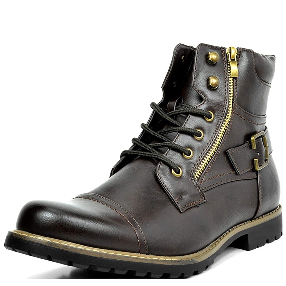Botas de moto Rhion de piel auténtica | Comodidad y protección para motociclistas