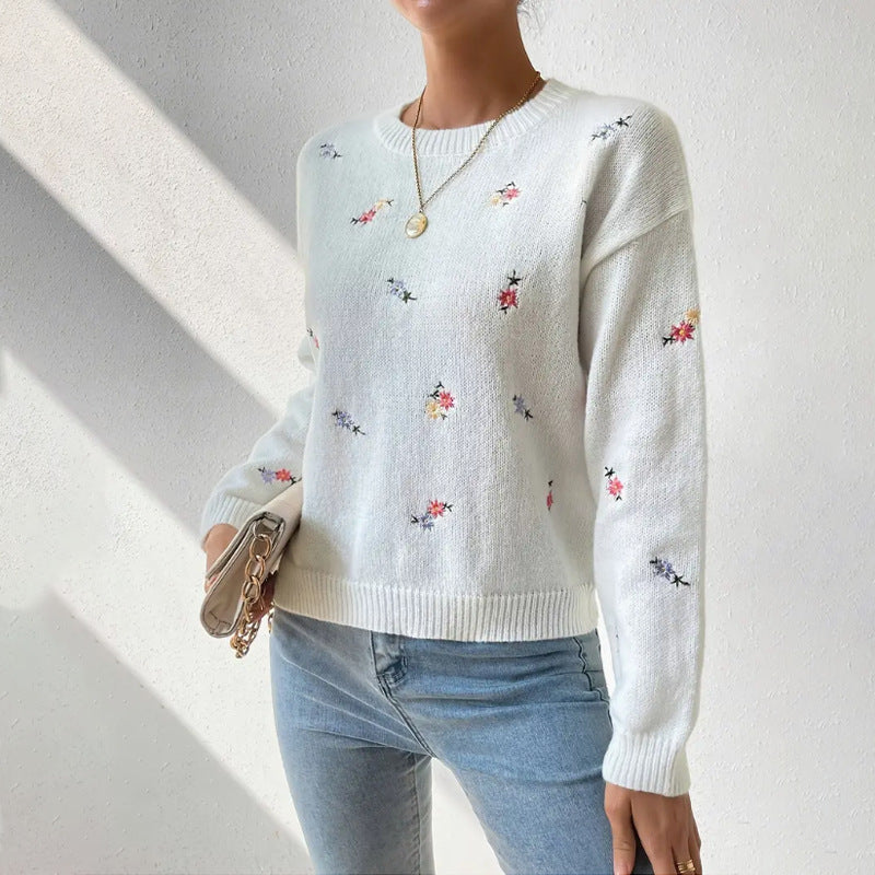 Pull Linda pour femme avec imprimé floral | Coupe décontractée & confort doux pour le quotidien et les loisirs