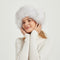 Gorro de invierno suave para mujer con orejas de animal y diseño voluminoso