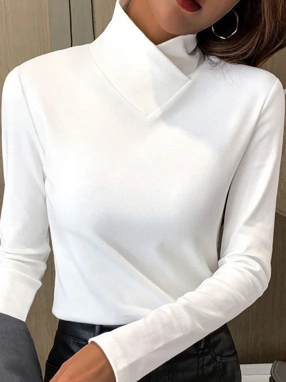 Xena Elégant pull à col roulé pour femmes avec design en V | Confortable & à la mode