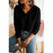 Sudadera con capucha para mujer - Corte holgado - Textura amplia - Detalle de lazo - Capucha con cordón ajustable