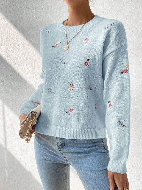 Pull Linda pour femme avec imprimé floral | Coupe décontractée & confort doux pour le quotidien et les loisirs