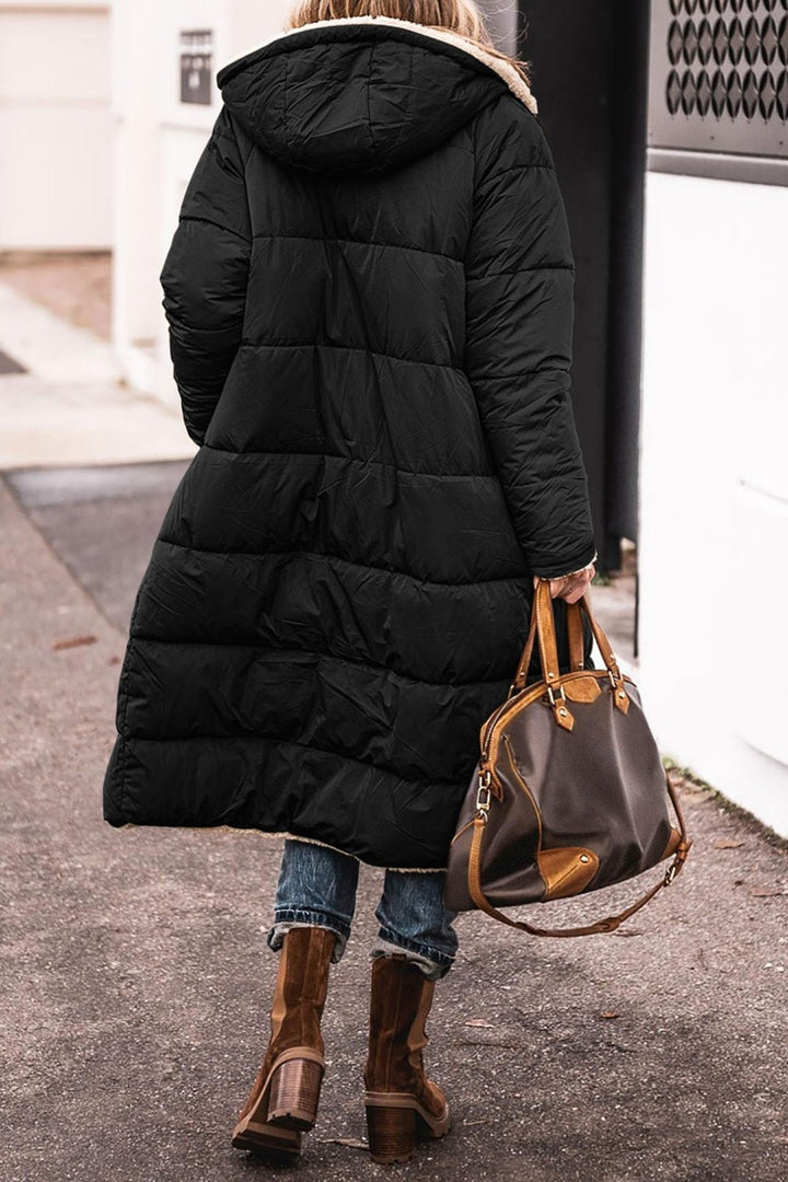 Anna | Cappotto lungo reversibile con fodera in morbido peluche