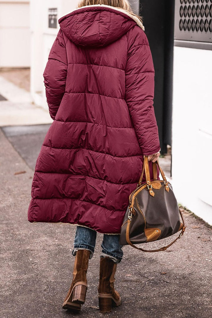Anna | Cappotto lungo reversibile con fodera in morbido peluche
