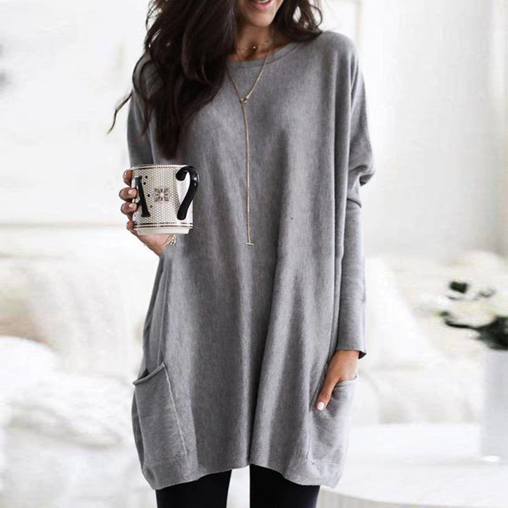 Elara | Pull tunique décontracté avec poches | Confort & style au quotidien