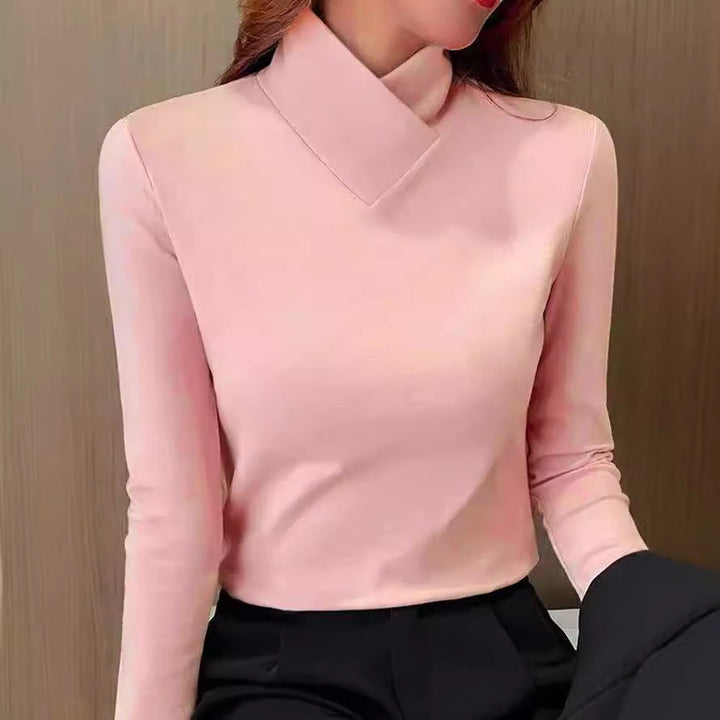 Xena Elégant pull à col roulé pour femmes avec design en V | Confortable & à la mode