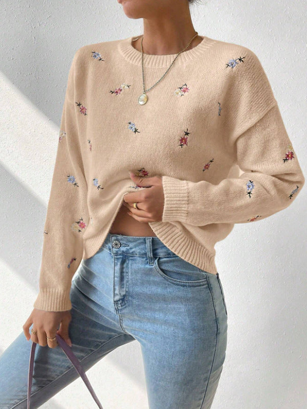 Pull Linda pour femme avec imprimé floral | Coupe décontractée & confort doux pour le quotidien et les loisirs