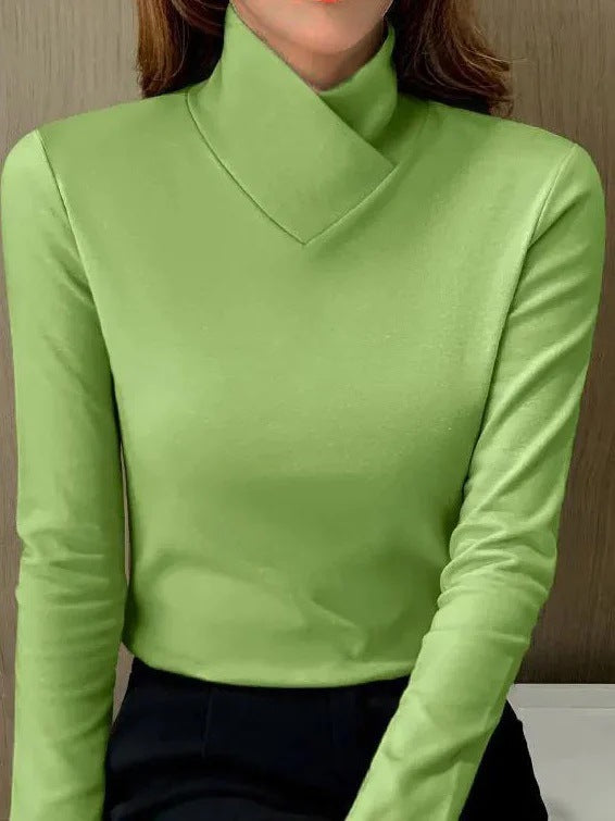 Xena Elégant pull à col roulé pour femmes avec design en V | Confortable & à la mode