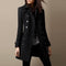 Vestito lungo raffinato in tweed con bottoni per donna - speciale inverno