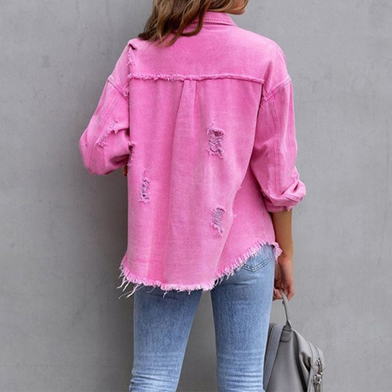 Valerié Veste en denim décontractée pour femme | Style et confort au quotidien