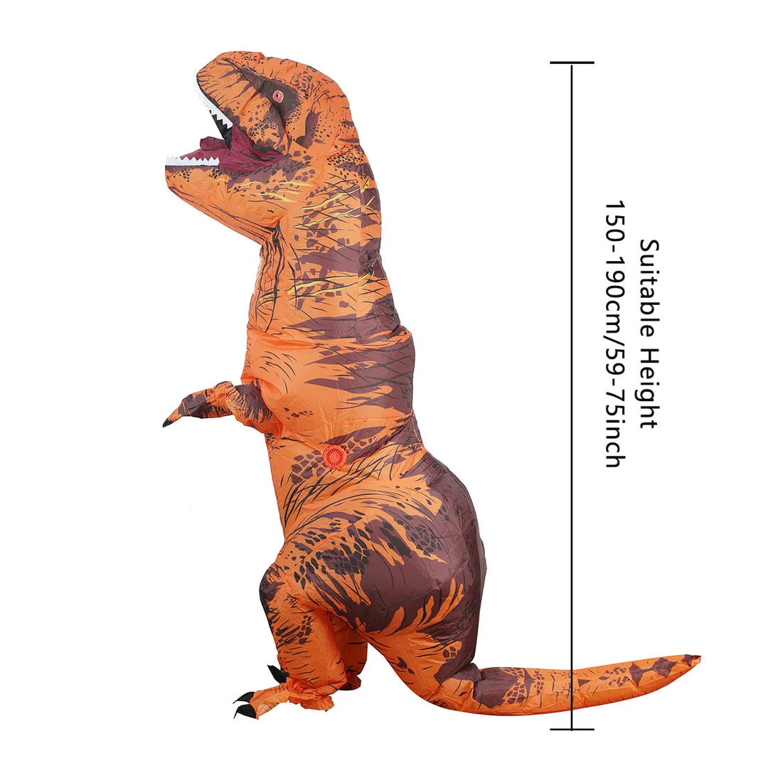 DinoMorph Costume Gonflable T-Rex | Adulte 150–190 cm | Cosplay & Halloween
