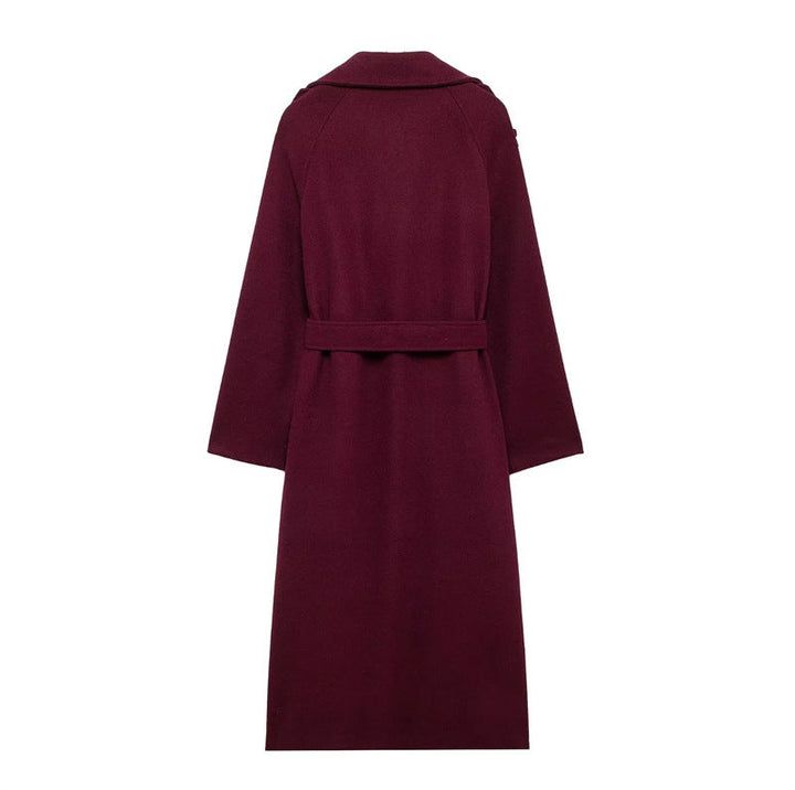 Abrigo de invierno Romelie | Elegante burdeos con diseño atemporal y silueta femenina