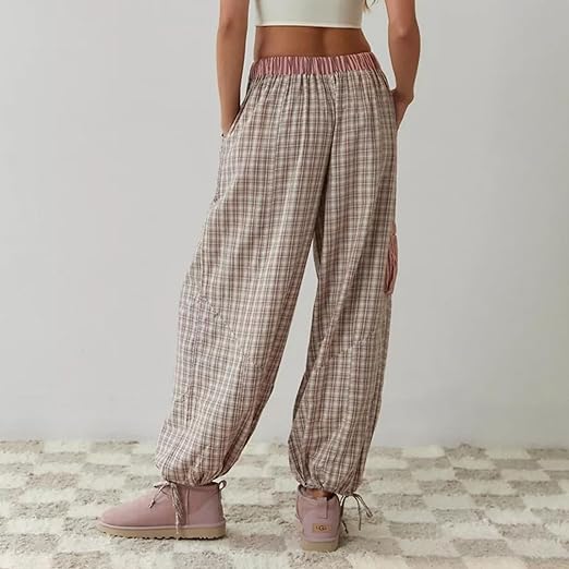 Pyjama Plaid | Ensemble Lounge à Manches Longues pour Femme, Chaleur et Confort