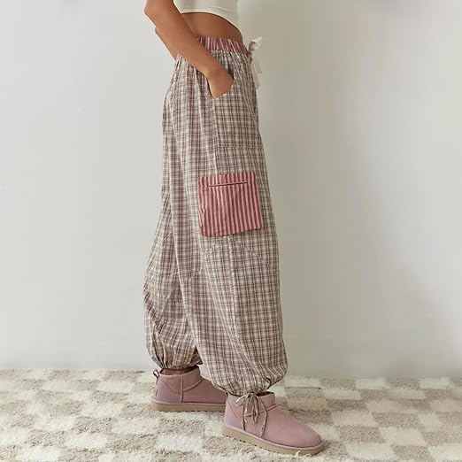 Pyjama Plaid | Ensemble Lounge à Manches Longues pour Femme, Chaleur et Confort