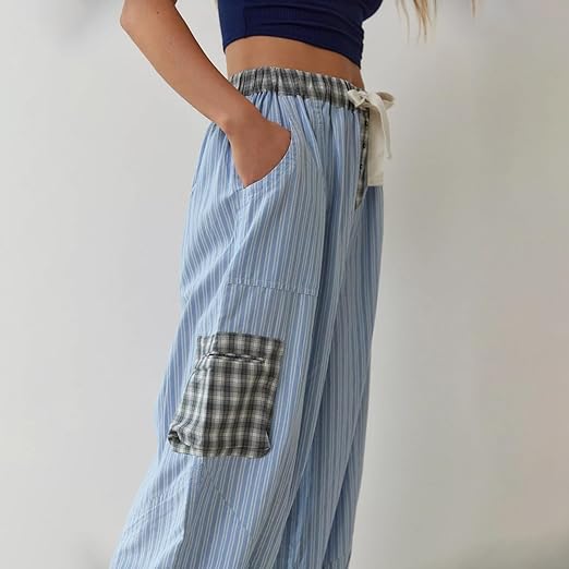 Pyjama Plaid | Ensemble Lounge à Manches Longues pour Femme, Chaleur et Confort