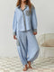 Pyjama Plaid | Ensemble Lounge à Manches Longues pour Femme, Chaleur et Confort