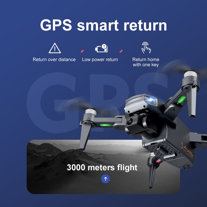 RG109 Pro Drone - Drone HD 8K avec double caméra, GPS et moteurs sans balais