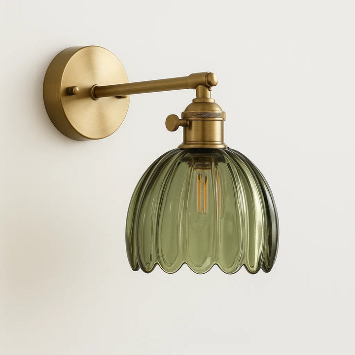 Lampe murale rétro avec bouton tulipe en verre pour l'intérieur