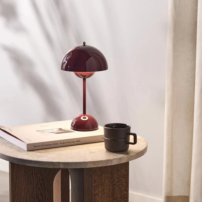 Lampada da tavolo a LED senza fili AuroraGlo | Design anni '60 con dimmer regolabile