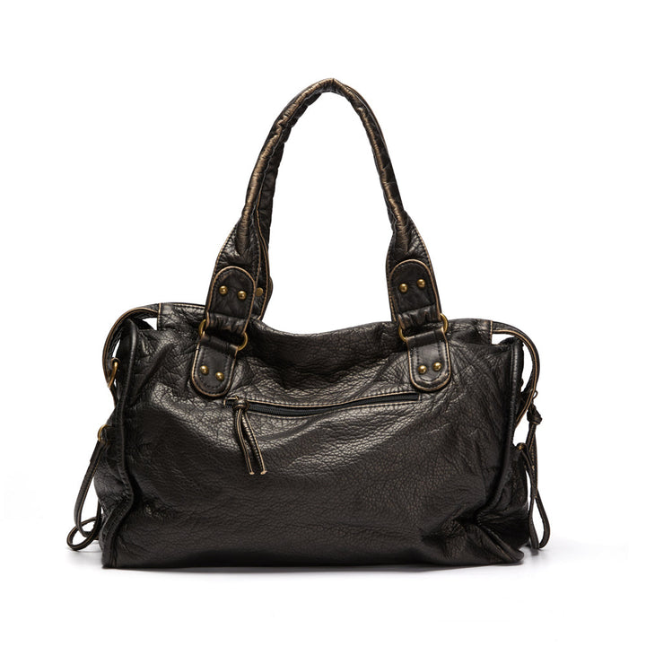 Elegancia negra | Bolso de lujo de piel auténtica