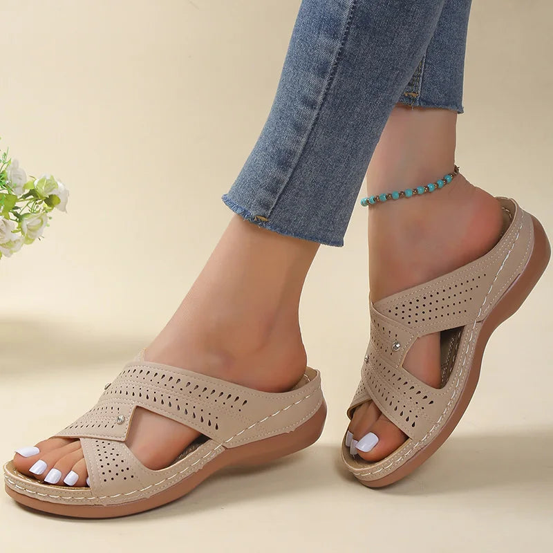 Vercomforta Sandales orthopédiques pour femmes | Chaussures d'été respirantes avec semelle confort