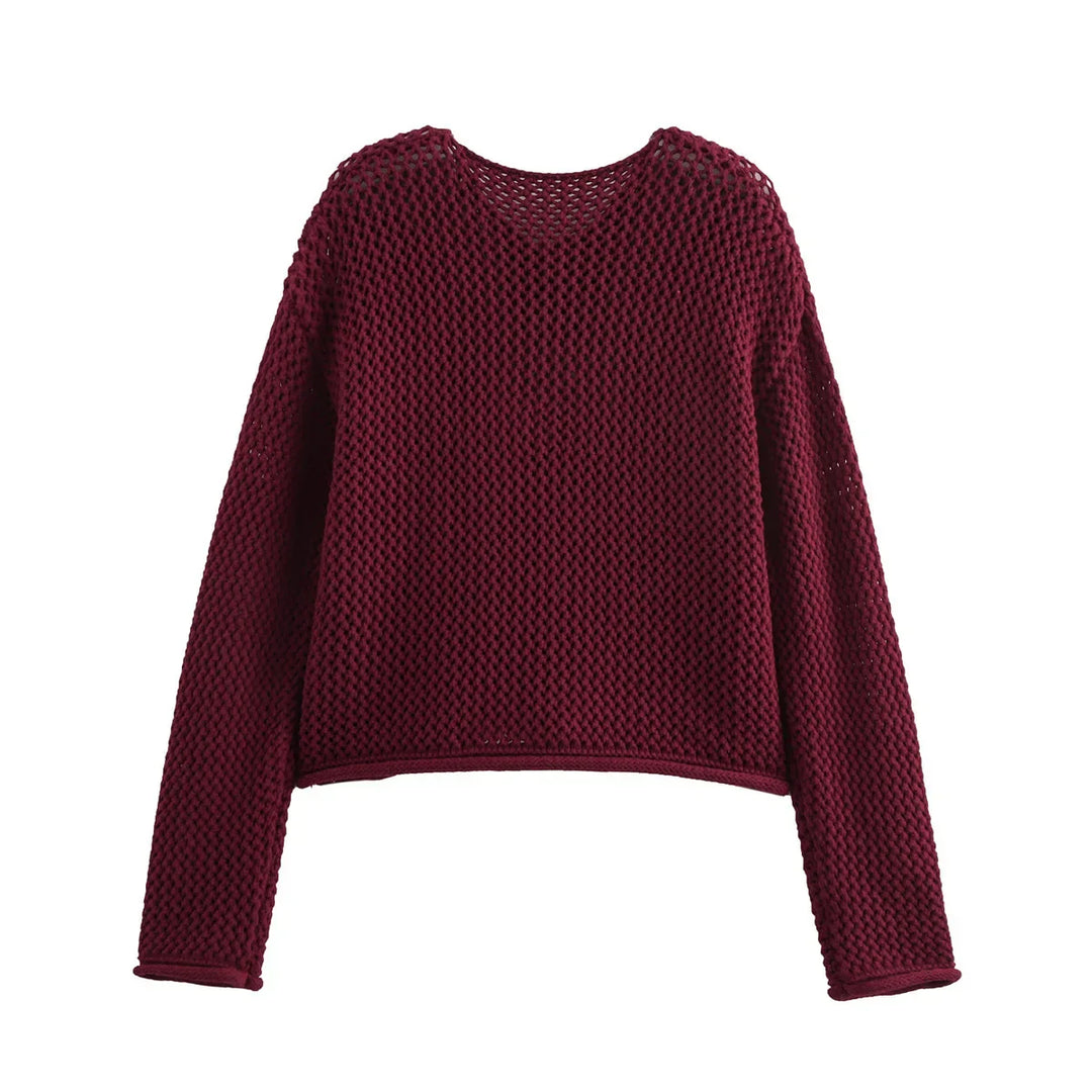 Estelle – Gilet chic en maille avec boutons traditionnels