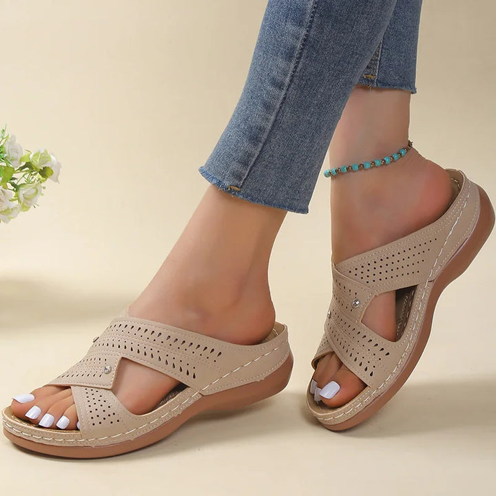 Vercomforta Sandales orthopédiques pour femmes | Chaussures d'été respirantes avec semelle confort