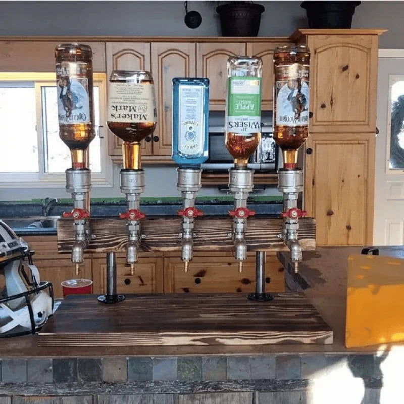 Distributeur de Boissons en Bois | Élégant & Pratique pour Cocktails et Spiritueux