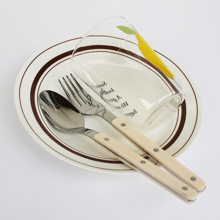 BistroLine | Service de Couverts 24 Pièces avec Gravure Élégante