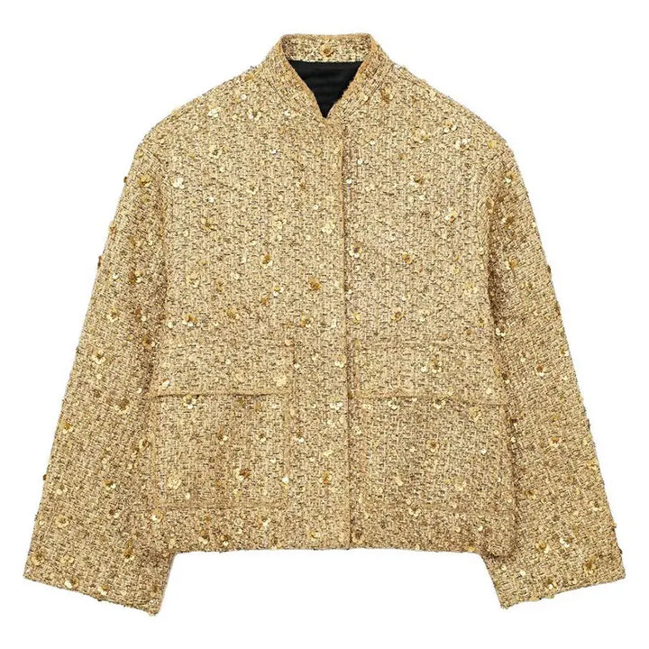 Veste à Paillettes | Design Glam avec Détails Brillants et Paillettes