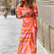 Elise - Vestido colorido de outono na moda