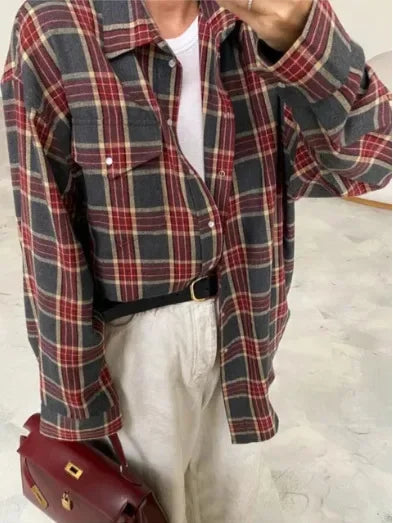 Camisa a cuadros extragrande | Algodón | Casual y cómoda