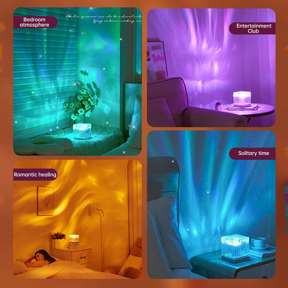 Projecteur Aurore Boréale LED avec Télécommande & Minuterie | Effets 360° Multicolores