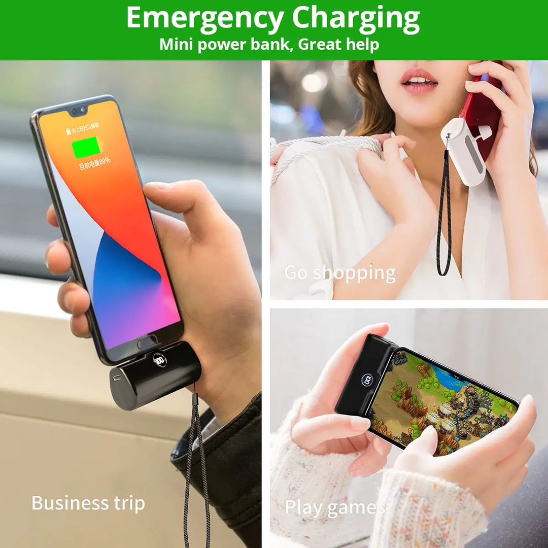 Liboer Batterie Externe 5000mAh | Charge Rapide USB-C ou Lightning | Design Compact & Léger
