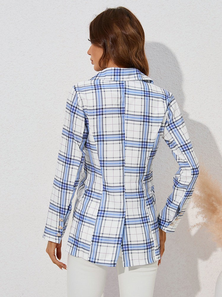 Aurora | Blazer de cuadros para mujer: elegancia estructurada y atemporal