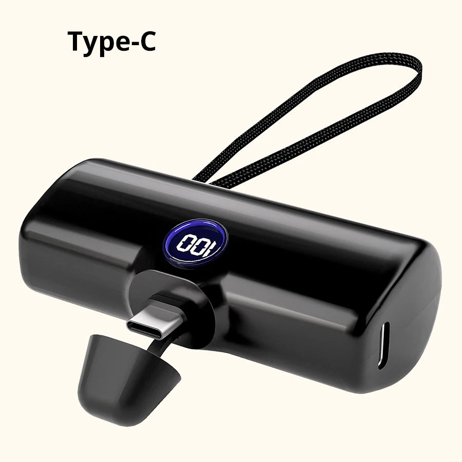 Liboer Batterie Externe 5000mAh | Charge Rapide USB-C ou Lightning | Design Compact & Léger