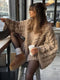 Jersey oversize de punto trenzado para mujer | Suéter de invierno cálido y cómodo