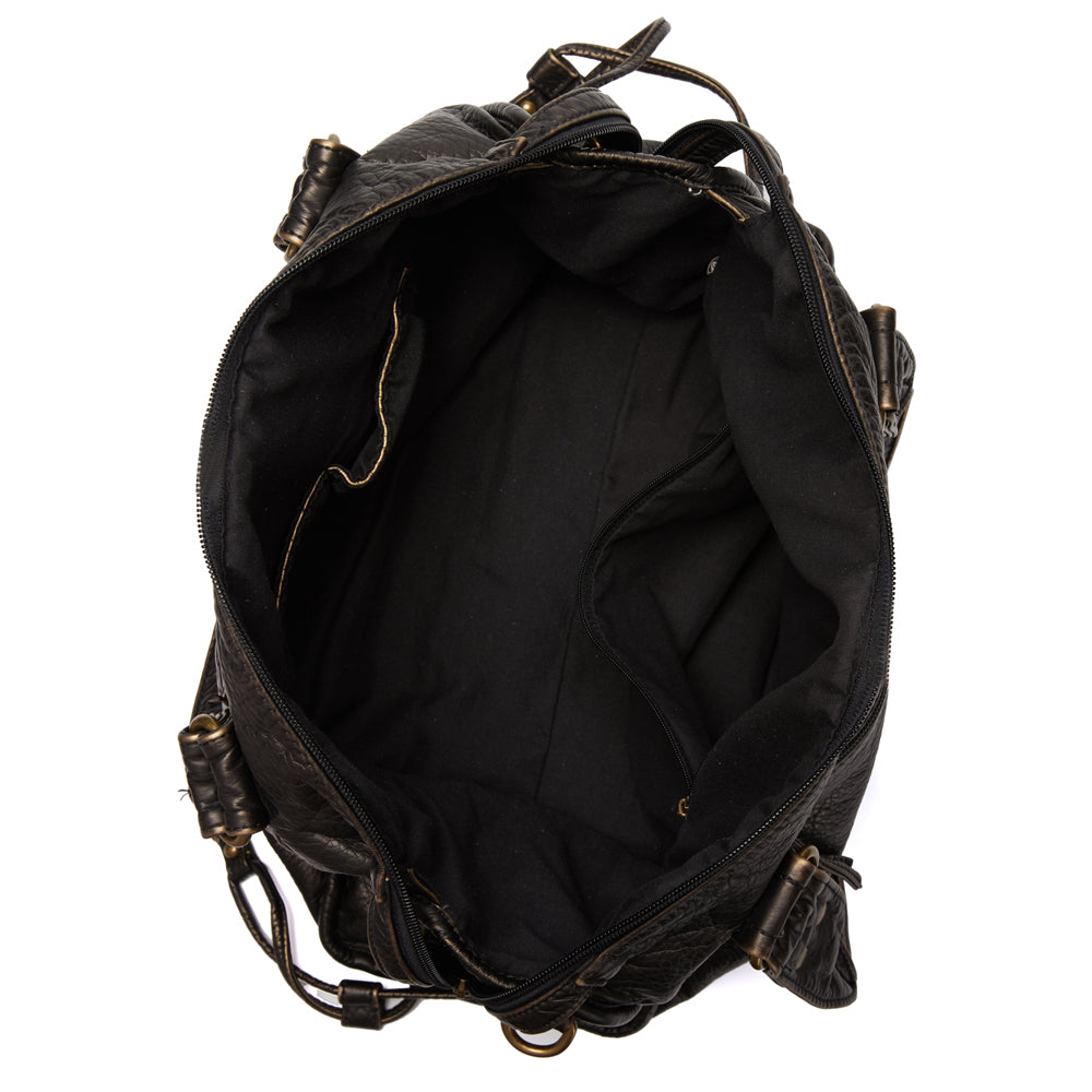 Elegancia negra | Bolso de lujo de piel auténtica